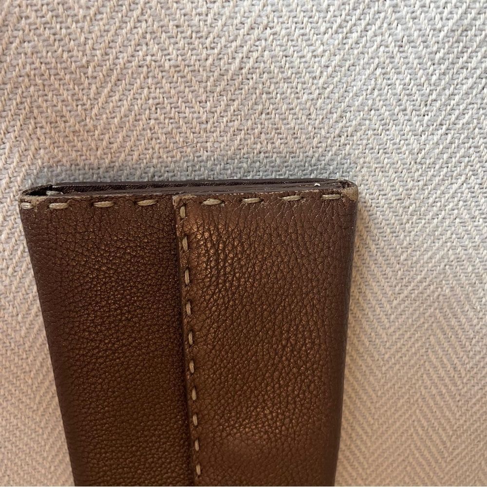 Fendi Brown Selleria Leather Continental Wallet - Picture 5 of 13